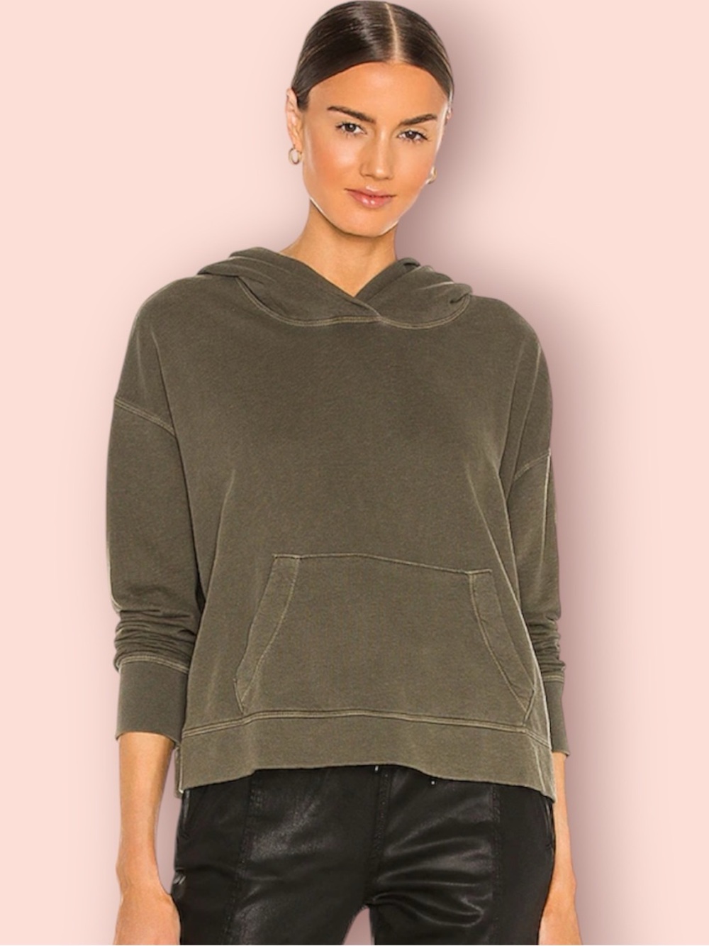 JAMES PERSE Relaxed Cropped Hoodie